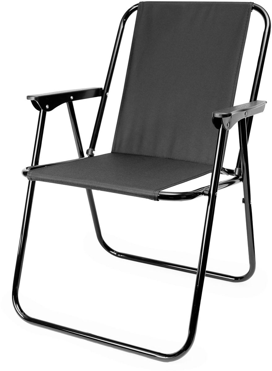 Platinet Opvouwbare Campingstoel - 52x44x75 cm - Tot 90kg - Zwart