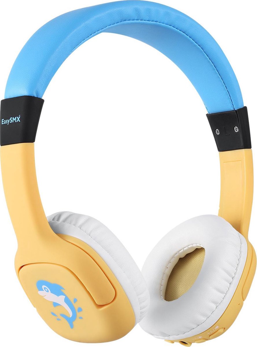 EasySMX EC-C003, Bluetooth headset for children with volume control, yellow/blue