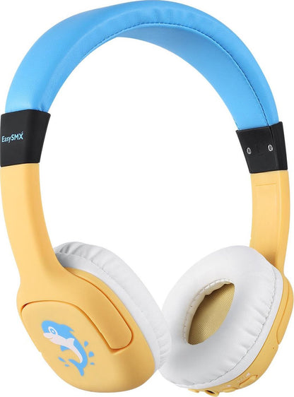 EasySMX EC-C003, Bluetooth headset for children with volume control, yellow/blue