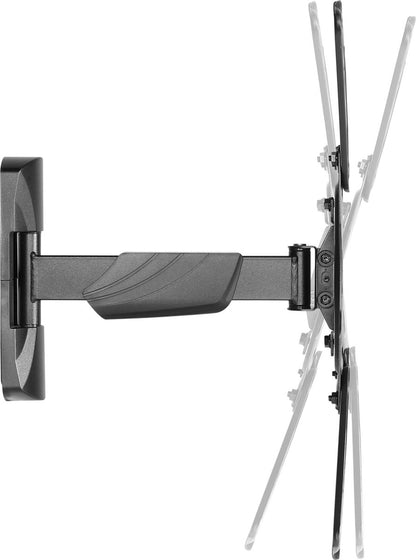 DELTACO OFFICE ARM-0256, Vrij Kantelbaar, draaibaar, TV Beugel, 23"- 55 inch, max. 35 kg, zwart