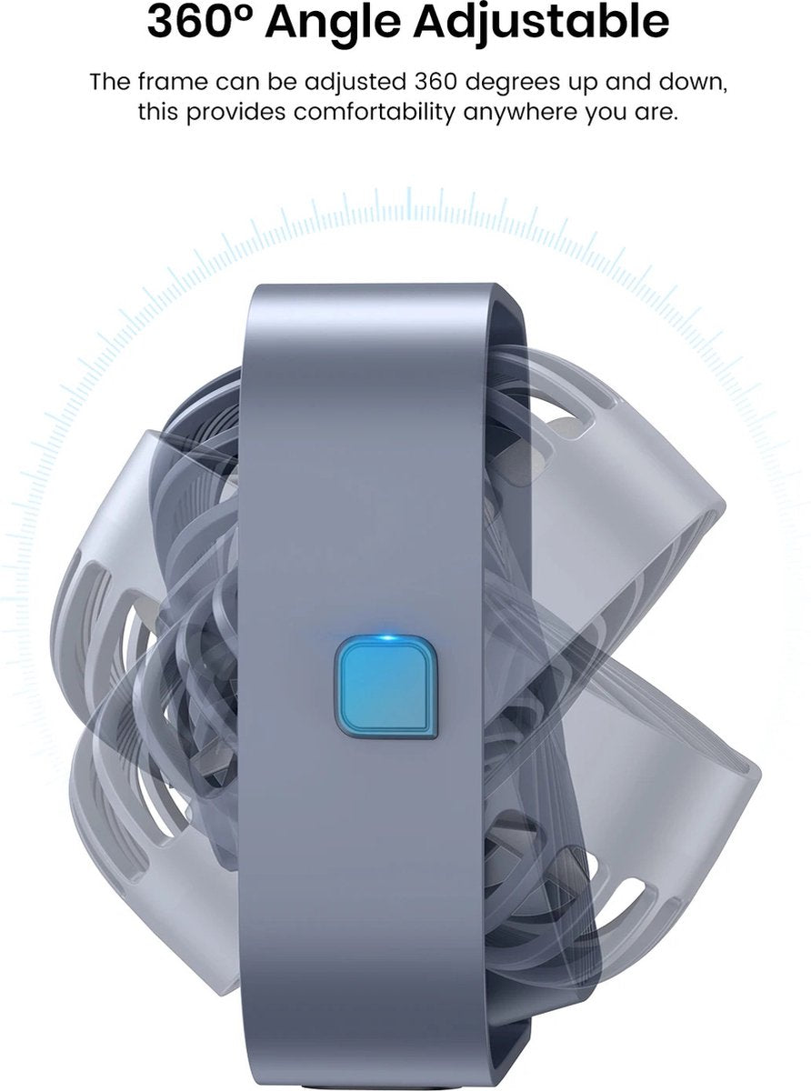 Topk Mini ventilator - Ventilator USB – Bureau Ventilator - Tafelventilator – Stille Ventilator – Bed Ventilator- Aircooler
