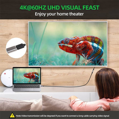 NÖRDIC USBC-N1143 - 1.5m Supersnelle Usb-c verlengkabel - 5Gb/s - 60W Power Delivery - 4K60Hz - Zwart