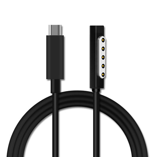 NÖRDIC SURF-107 USB-C oplaadkabel - Geschikt voor Microsoft Surface Pro 1/2 - 12V3A - 36W - 1,5m - Zwart