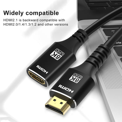 NÖRDIC HDMI-457 HDMI Verlengkabel  - Ultra High Speed  - 2.1  - 8K60Hz  - 48Gbps  - 1,5m  - Zwart