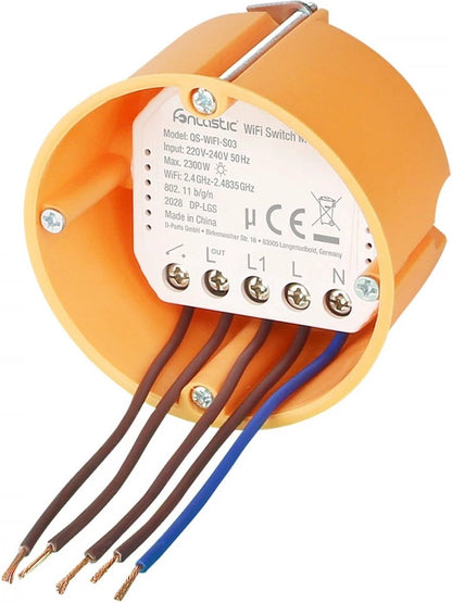Fontastic 255489 Wi-Fi Slimme schakelaar voor Verlichting/Stopcontacten - Wit