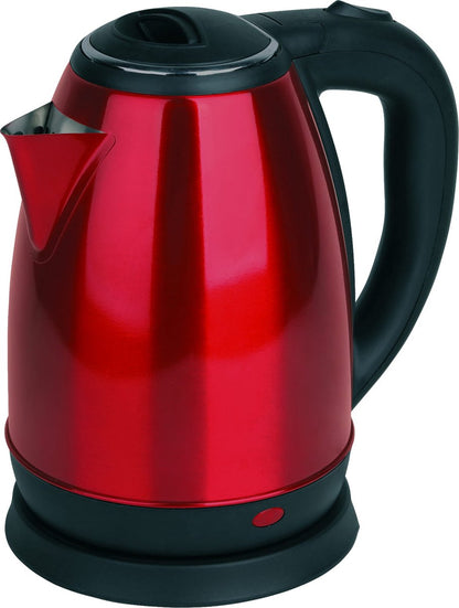 Omega OEK802 Waterkoker - 1500Watt, 1,8liter, roestvrij staal met glazen kan - kabel opbergplek, kabel 70cm