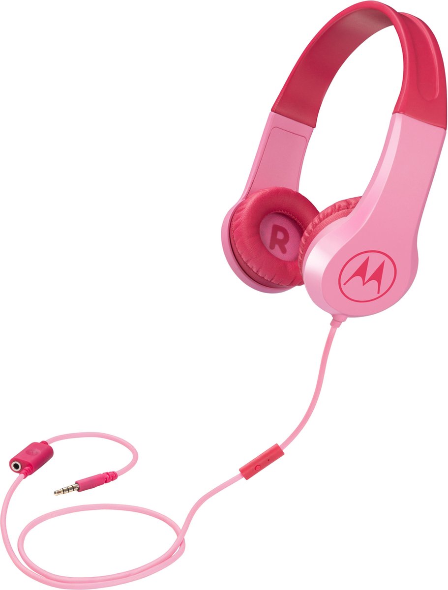 Motorola Squads 200 Koptelefoon Kinderen - met Microfoon - Audiosplitter - Roze