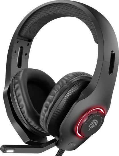 EasySMX VIP-002S Over-ear gaming headset met microfoon en RGB LED verlichting, zwart