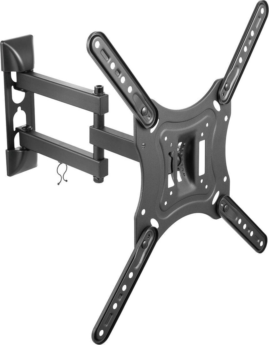 DELTACO OFFICE ARM-0255, Vrij Kantelbaar, draaibaar, TV Beugel, 23"- 55 inch, max. 30 kg, zwart