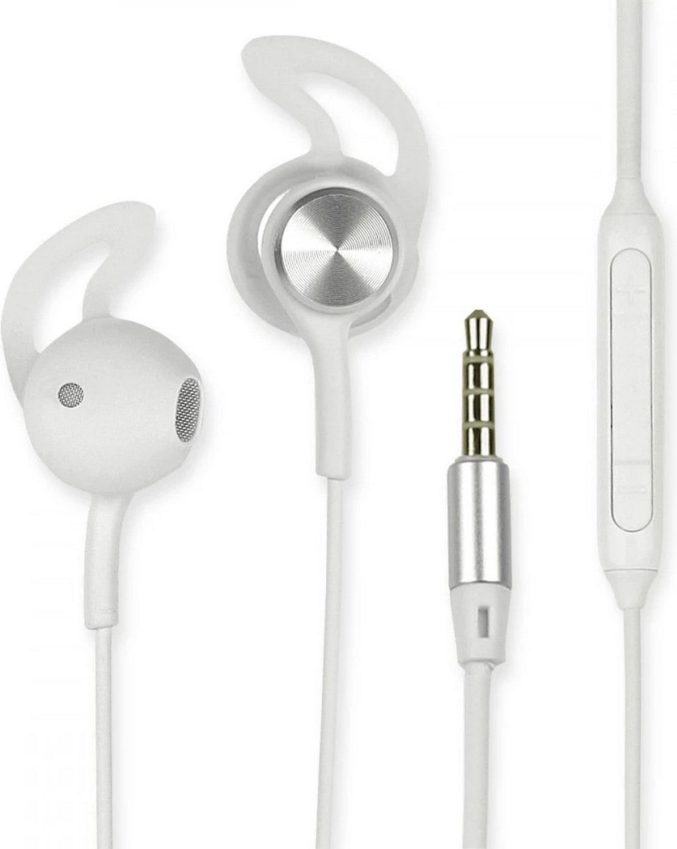 Fontastic 255311 In-Ear Headset - Oordopjes met microfoon - Camera-ontgrendeling - Wit