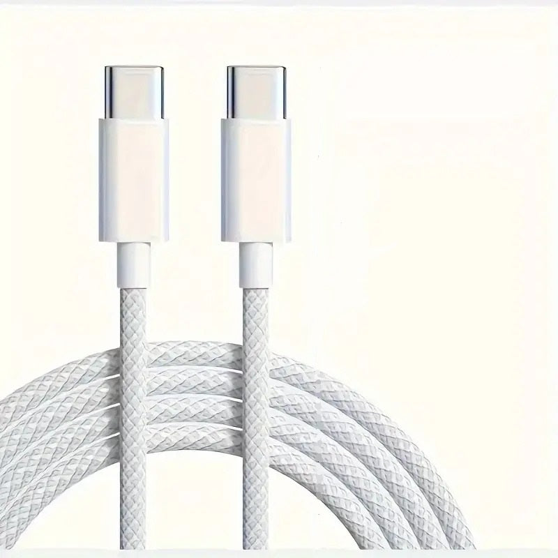 NÖRDIC USBC-510 USB-C to USB-C Cable - USB2.0 - 2.4A - 480Mbps - 60W - 1m - White