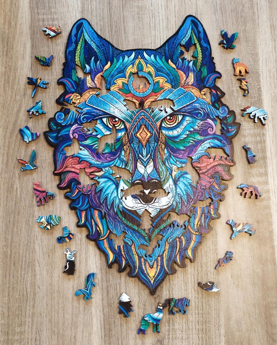 Mystery Wolf - houten puzzel - 25.3 x 20.3cm - 130 stuks