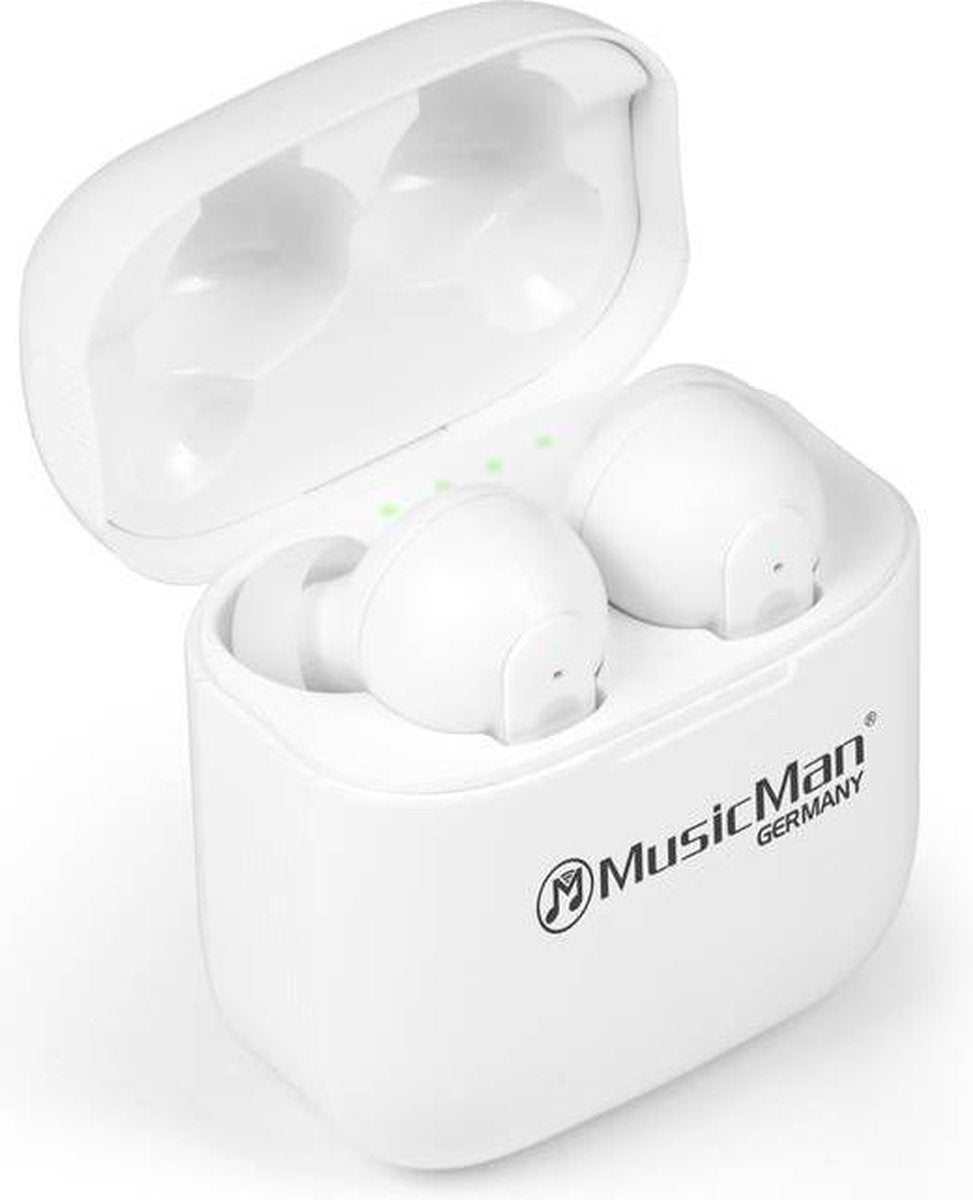 MusicMan BT-X52 Bluetooth In Ear Earphones - White