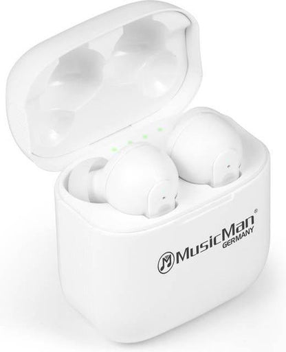 MusicMan BT-X52 Bluetooth In Ear Earphones - White