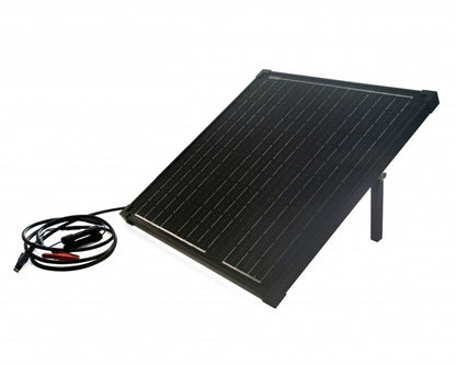 Technaxx TX-214 Draagbaar zonnepaneel - 50W Zonne-oplaadset - 18V - 2x 5V/3A Usb oplaadpunt - Makkelijk draagbaar - Zwart