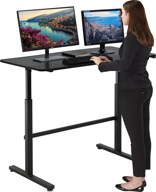 FDW SD-A5280-Black Verstelbaar sta bureau - 120x60 cm - Ergonomisch - in hoogte verstelbaar - Zwart