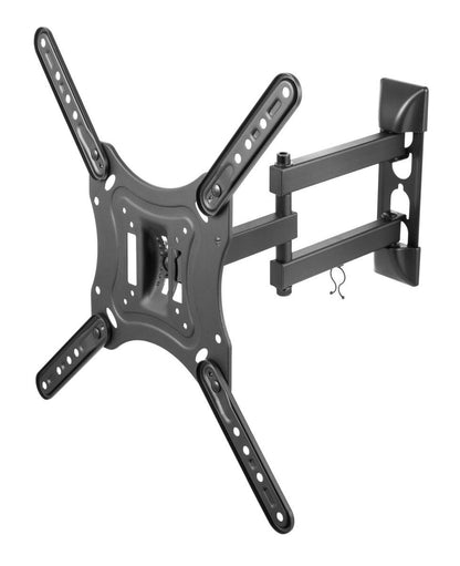 DELTACO OFFICE ARM-0255, Vrij Kantelbaar, draaibaar, TV Beugel, 23"- 55 inch, max. 30 kg, zwart