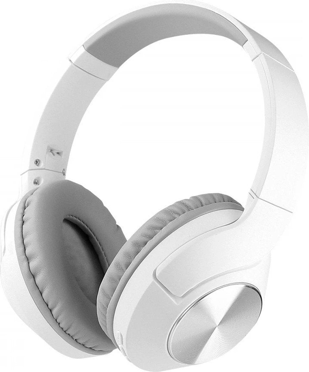 Fontastic - 262654 - Draadloze Koptelefoon Met Microfoon - Volumeregeling - Compact Design - Wit