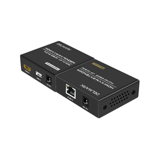 Delmark KVM Extender 50 Meter - HDMI und USB über UTP Cat6 - Full HD 1080P/60Hz