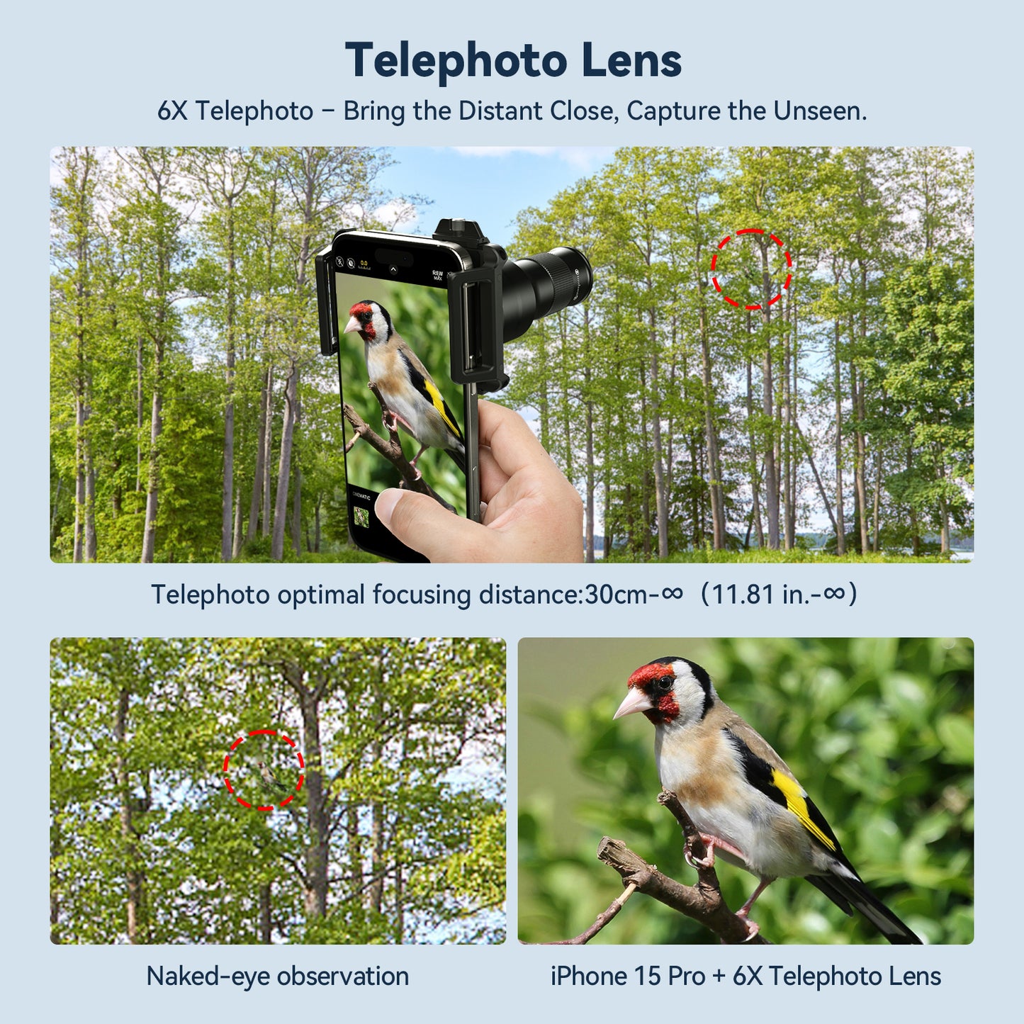 APEXEL 2-in-1 Smartphone Lens - Ultra HD - Telelens en Macrolens - Geschikt voor smartphones