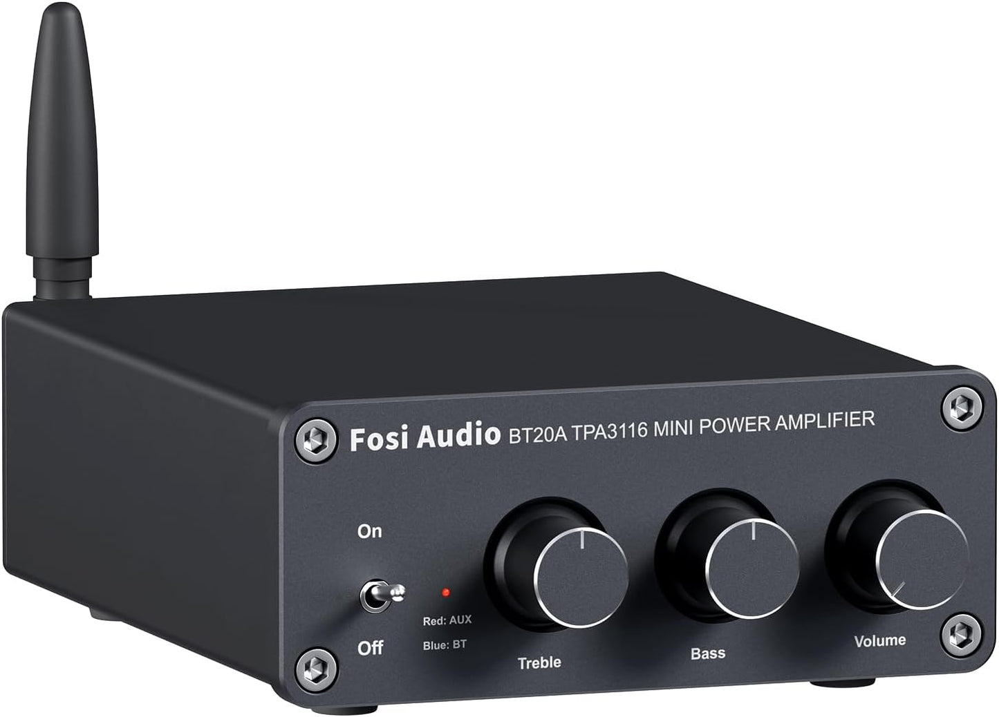 NÖRDIC Fosi Audio BT20A Audio Bluetooth 5.0 Versterker - 2x 100W - RCA - Smartphone, PC, Tablet - Hifi - Zwart