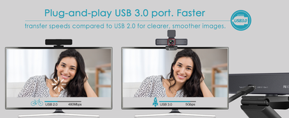 NÖRDIC Webcam voor PC - 4K Resolutie - 2160p - Webcam met Microfoon - Streaming Camera - Hoge Videokwaliteit