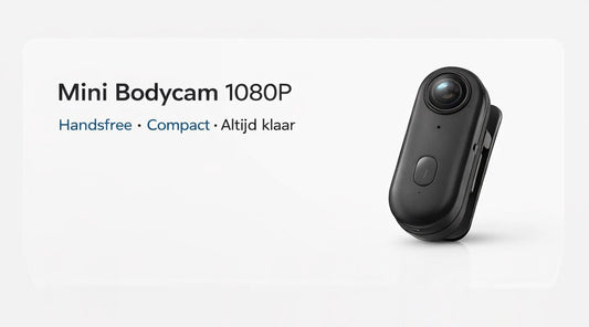 Mini Bodycam 4K WiFi – Handsfree Kamera mit Audio – 120° Weitwinkel – H.265 – Loop-Aufnahme – Webcam-Funktion – inkl. Zubehör