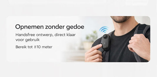 Mini Bodycam 4K WiFi – Handsfree Kamera mit Audio – 120° Weitwinkel – H.265 – Loop-Aufnahme – Webcam-Funktion – inkl. Zubehör