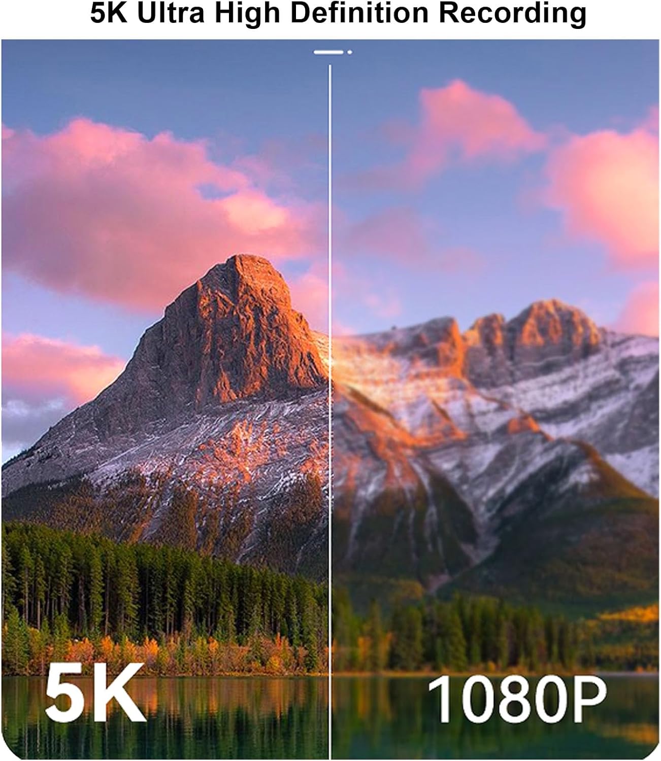 NÖRDIC 5K Ultra HD Digitale Camera - 75MP Vlog Camera - 18x Optische Zoom - Zwart