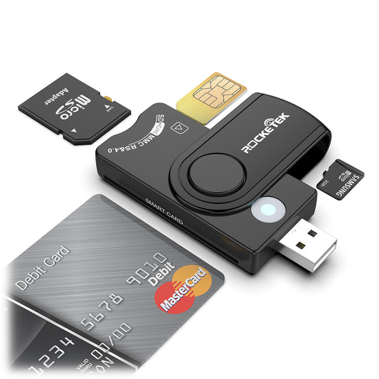 NÖRDIC Kaartlezer SD Kaart - Simkaart - USB-A - 4 in 1 Kaartlezer - Micro SD Kaart
