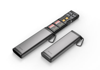 NÖRDIC Memory Card Reader - USB-A, USB-C 3.1, Lightning - SD Card - SIM Card Storage - Suitable for PC &amp; Smartphone