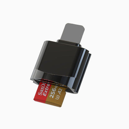 NÖRDIC CRD-041 Lightning Kaartlezer - MicroSD - UHS-I - geschikt voor Smartphone en Tablet - Zwart