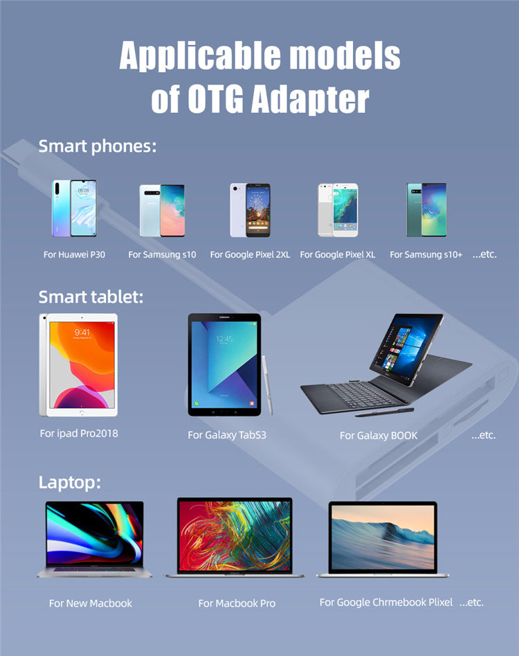 NÖRDIC USB C Kaartlezer - CF, SD, MicroSD - Geschikt Laptop, Tablet, Smartphone & PC