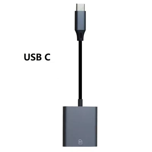 NÖRDIC USB-C SD Kaartlezer - SD Kaart - Geschikt voor Smartphone, Tablet , PC & Laptop - Grijs