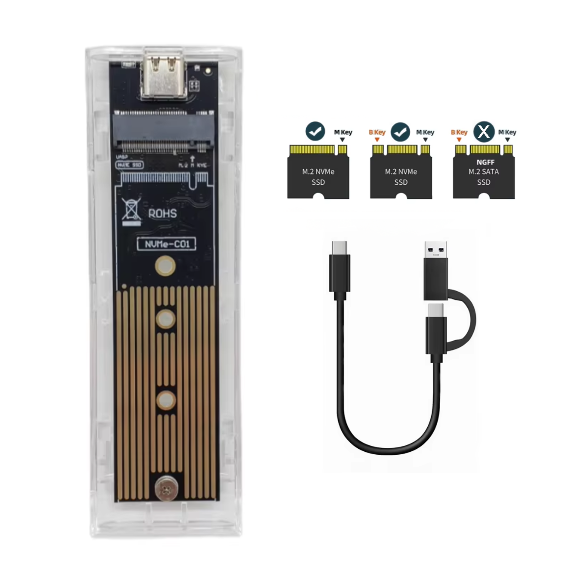 Delmark SSD Behuizing - M.2 NVMe PCIe - 10Gbps