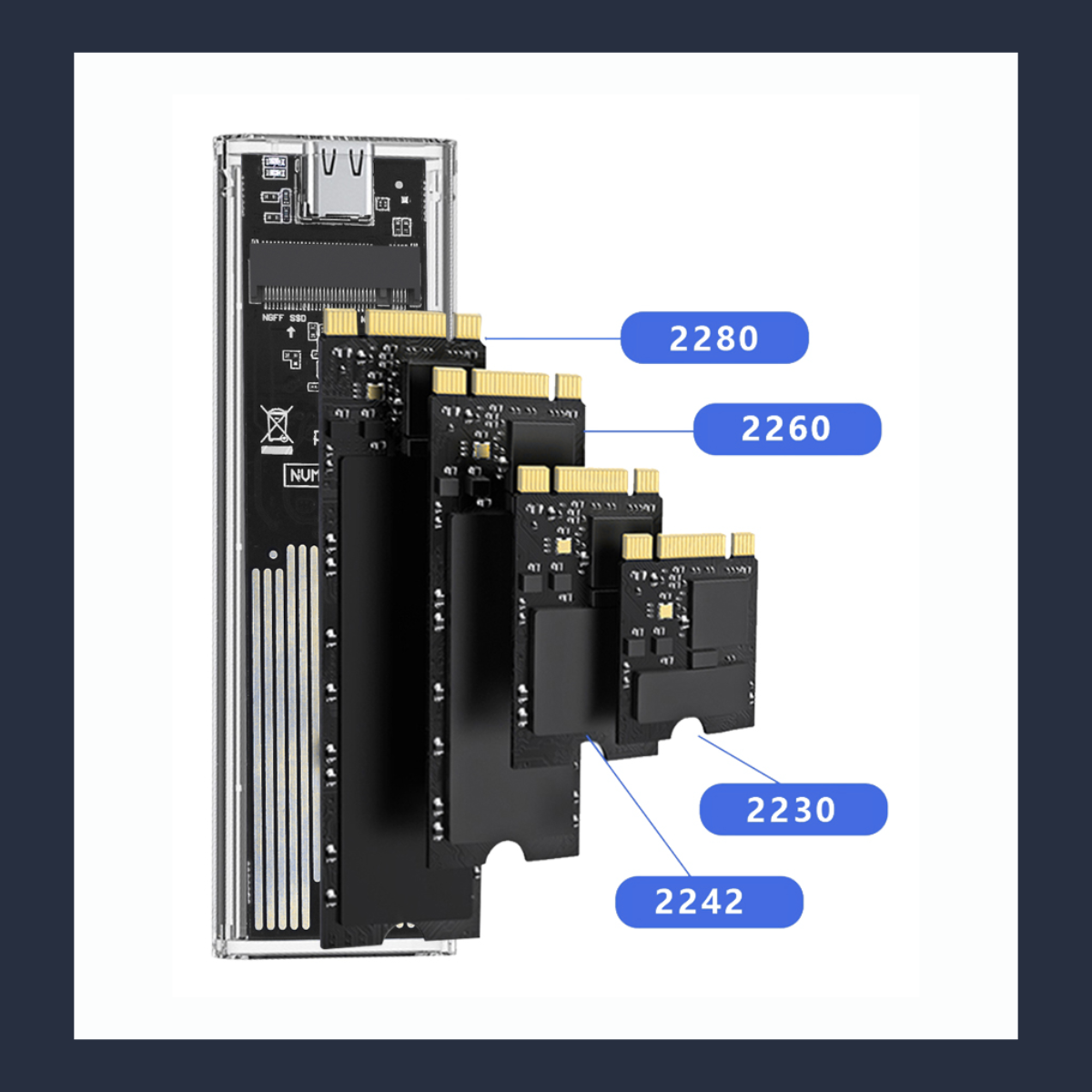 Delmark SSD Behuizing - M.2 NVMe PCIe - 10Gbps