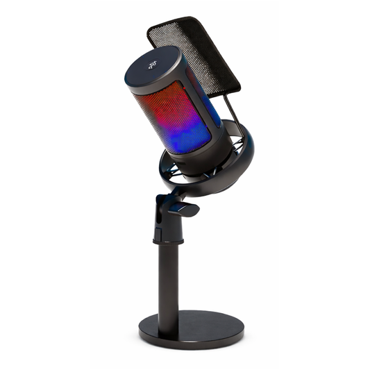 Delmark USB Gaming Microfoon met RGB verlichting - Condensator Microfoon - Geschikt voor PC, Streaming, Gaming & Opnames - Geschikt voor Windows
