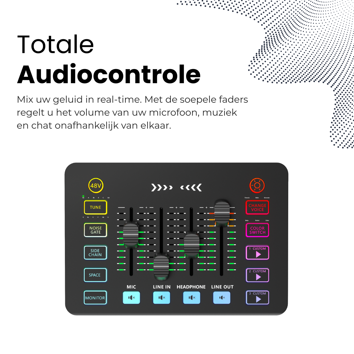 Delmark Stream 1 Pro Audio Mixer & Video Capture - 4K HDMI Loop-out - RGB Streaming Deck