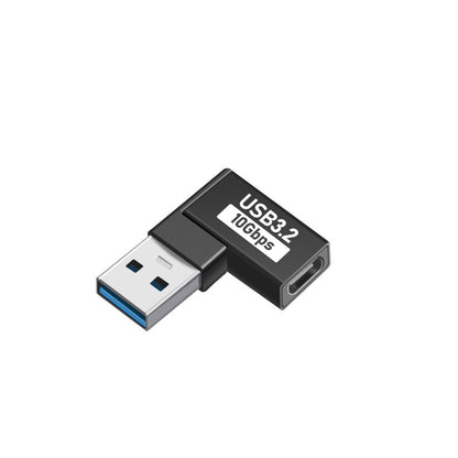 Delmark USB-C Female naar USB-A 3.2 adapter - 90 Graden haaks adapter - Female naar male - USB 3.2 10Gbps