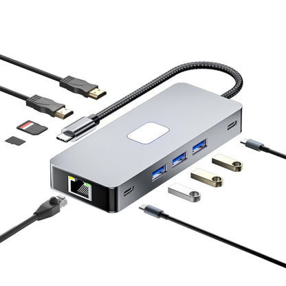 NÖRDIC Docking Station - USB C, 2xHDMI - 4K60Hz, 3xUSB3.0, 1xRJ45 - PD100W - SD, MicroSD - Suitable for Laptop, PC &amp; Chromebooks