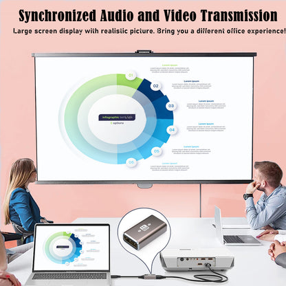 NÖRDIC Displayport Adapter/ Verlenger - Female naar Female - 8K60Hz -Geschikt voor PC, Laptop & Dockingstation