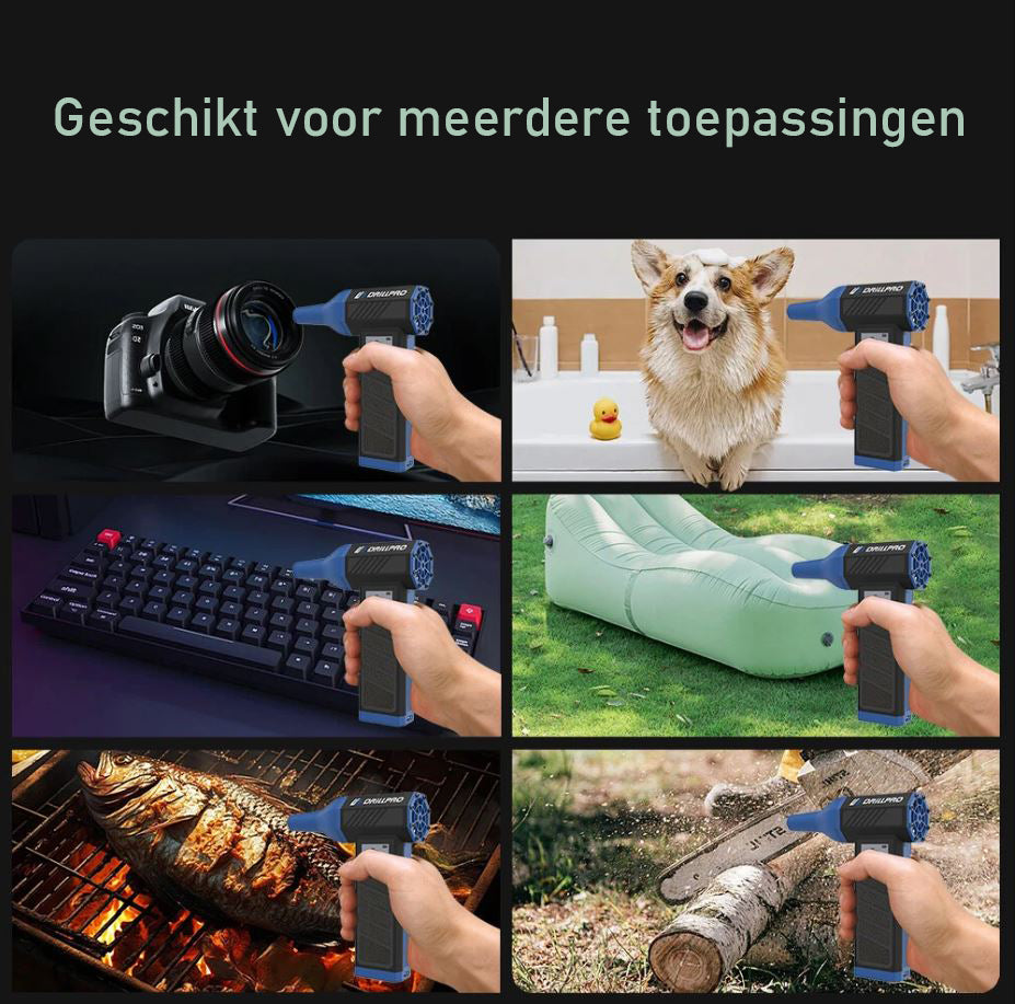 Delmark Turbo Fan – 130.000 RPM | Brushless Motor | 300g Luchtdruk