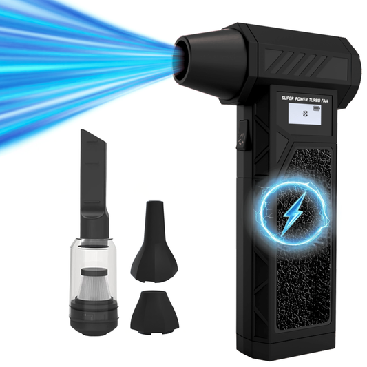 Delmark Turbo Fan - 130.000 RPM - Luchtpistool en stofzuiger in 1 - 300g stuwkracht - 5000mAh Accu