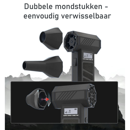 Delmark Turbo Fan - 130.000 RPM - Luchtpistool en stofzuiger in 1 - 300g stuwkracht - 5000mAh Accu