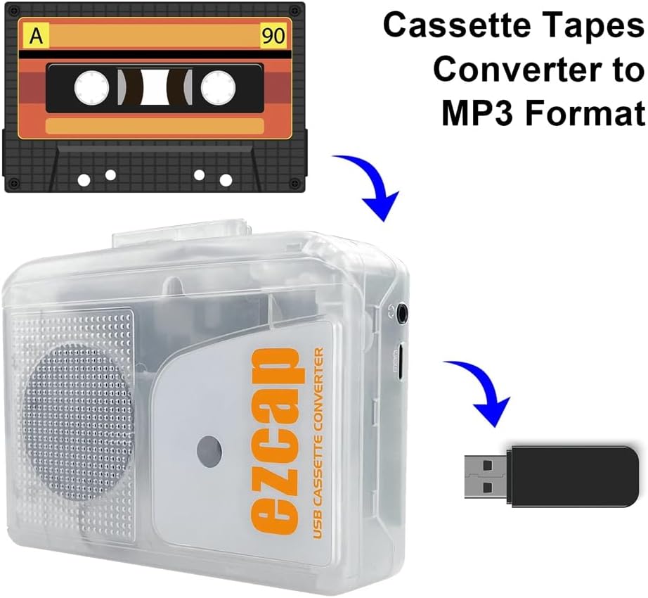 EZCAP249 Cassette naar MP3 Converter en Digitale Cassette Player