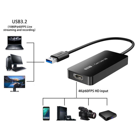 EZCAP370 USB Video Capture Card – 1080p 60fps | Geschikt voor gaming en videoconferenties
