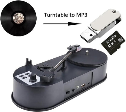 EZCAP613 Vinyl Plaatspeler naar MP3 Converter – 33/45 RPM LP met Ingebouwde Speaker