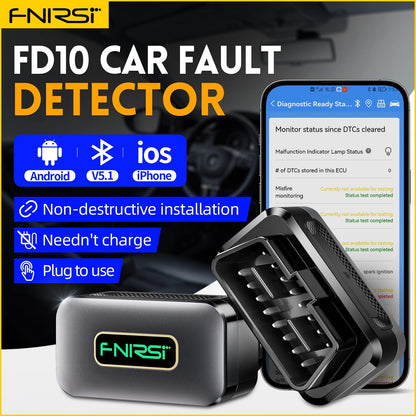 FNIRSI Auto OBD2 Scanner - Bluetooth - Geschikt voor voor iOS en Android - Auto Uitleesapparatuur