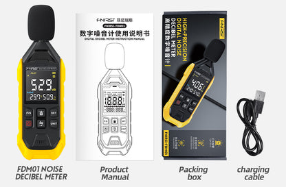 FNIRSI Digitale Decibel meter - Geluidsmeter & Ruistester - DB Meter - 30-130 dB