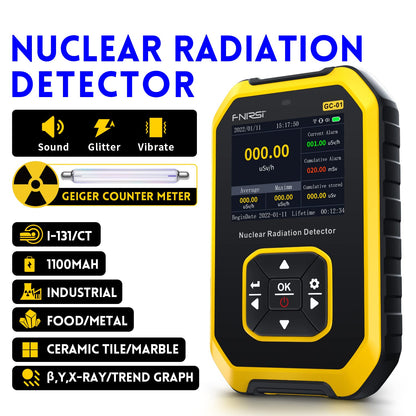 FNIRSI Geiger Counter Nuclear Radiation Detector - Radiation Meter -Smart Alarm - Multifunction with LCD Display